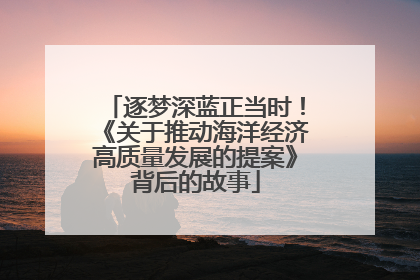 逐梦深蓝正当时！《关于推动海洋经济高质量发展的提案》背后的故事
