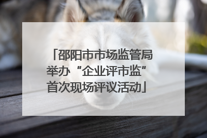 邵阳市市场监管局举办“企业评市监”首次现场评议活动