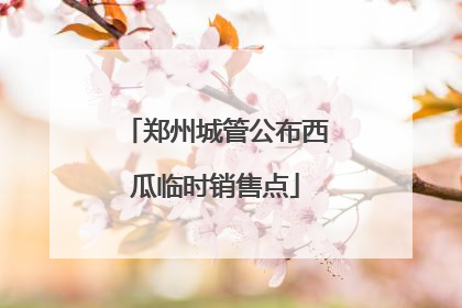 郑州城管公布西瓜临时销售点