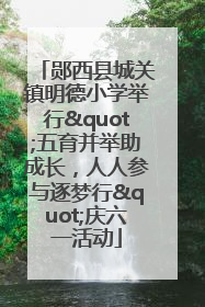 郧西县城关镇明德小学举行"五育并举助成长，人人参与逐梦行"庆六一活动