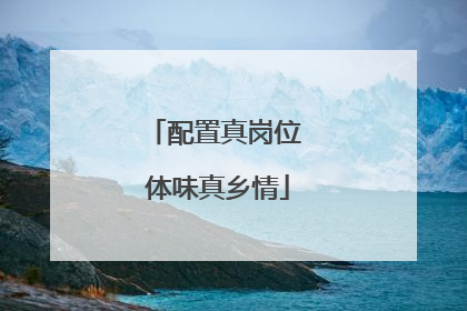 配置真岗位 体味真乡情