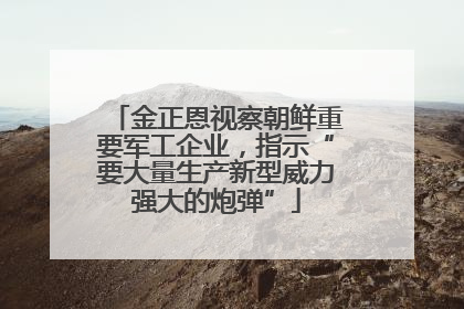 金正恩视察朝鲜重要军工企业，指示“要大量生产新型威力强大的炮弹”