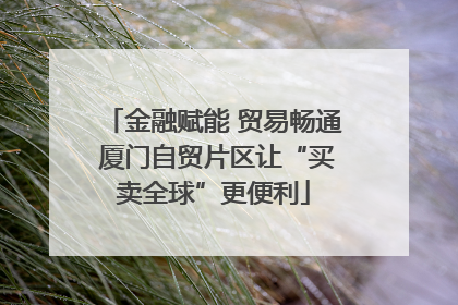 金融赋能 贸易畅通 厦门自贸片区让“买卖全球”更便利