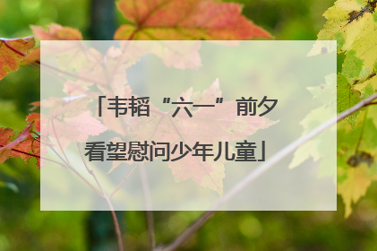 韦韬“六一”前夕看望慰问少年儿童