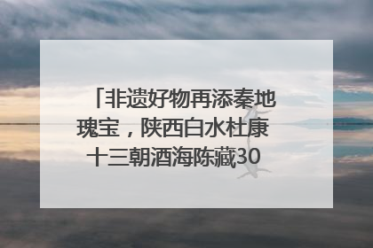 非遗好物再添秦地瑰宝，陕西白水杜康十三朝酒海陈藏30年别具一格