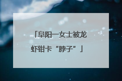 阜阳一女士被龙虾钳卡“脖子”
