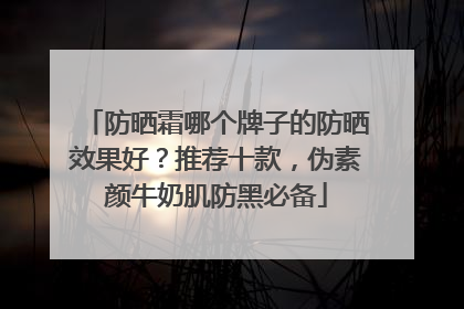 防晒霜哪个牌子的防晒效果好？推荐十款，伪素颜牛奶肌防黑必备