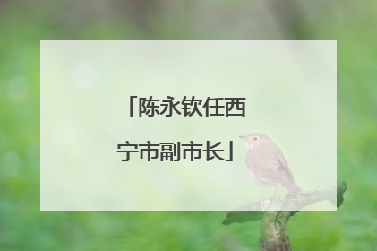 陈永钦任西宁市副市长