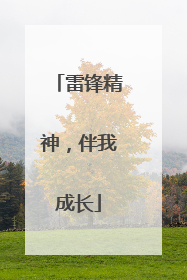 雷锋精神，伴我成长