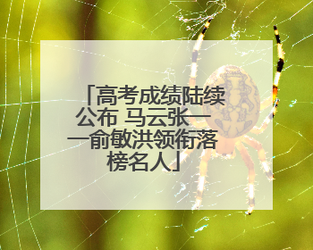 高考成绩陆续公布 马云张一一俞敏洪领衔落榜名人