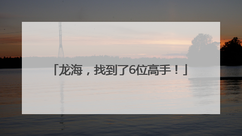 龙海，找到了6位高手！