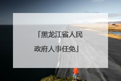 黑龙江省人民政府人事任免