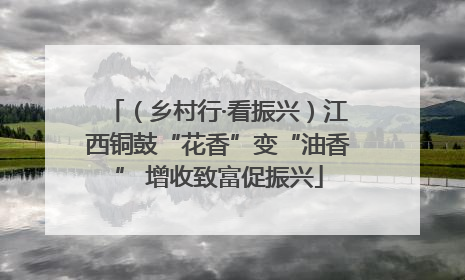 （乡村行·看振兴）江西铜鼓“花香”变“油香” 增收致富促振兴