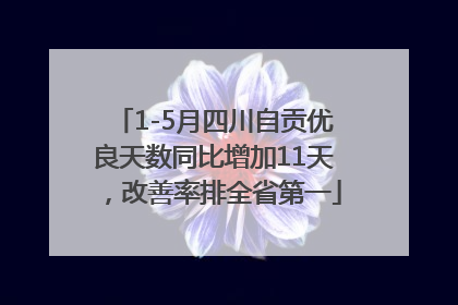 1-5月四川自贡优良天数同比增加11天，改善率排全省第一
