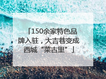 150余家特色品牌入驻，大吉巷变成西城“菜古里”