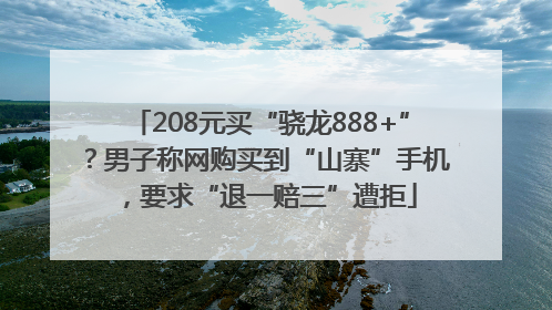 208元买“骁龙888+”？男子称网购买到“山寨”手机，要求“退一赔三”遭拒