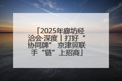 2025年廊坊经洽会·深度丨打好“协同牌” 京津冀联手“链”上招商