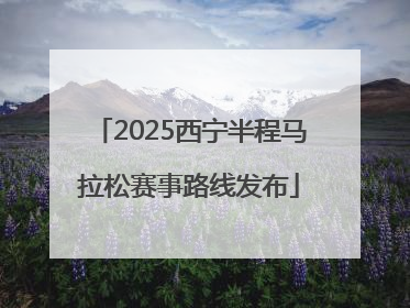 2025西宁半程马拉松赛事路线发布
