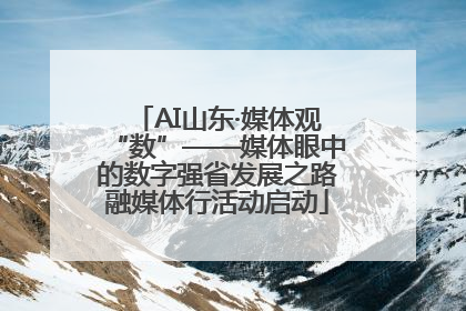 AI山东·媒体观“数”——媒体眼中的数字强省发展之路融媒体行活动启动