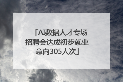 AI数据人才专场招聘会达成初步就业意向305人次